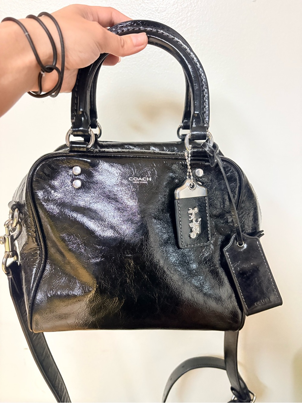 Coach rogue 25 in glazed leather